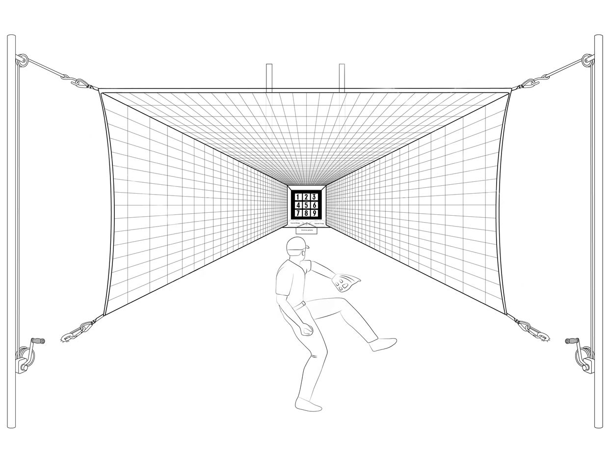 Throw Thru Pitching Tunnels Pitching Tunnel, Baseball, Batting Cage